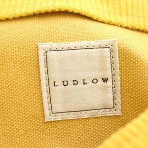 LUDLOW トートバッグ コーデュロイ ハンドバッグ 刺繍 黄色 イエロー