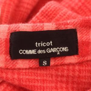 Tao AD2018 ワンピース 半袖 チェック ウール ひざ丈 S 赤 ピンク