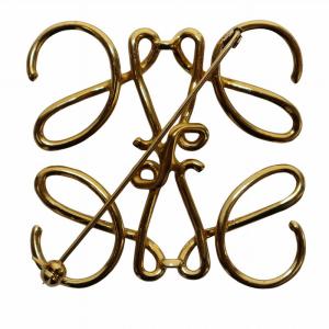 LOEWE Anagram ブローチ ゴールドカラー
