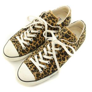 CONVERSE REACT 100 LEOPARDFUR OX BROWN 100レオパードファーOXブラウン スニーカー ヒョウ柄 US9