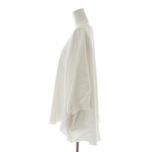 CLANE サーマルビッグTシャツ THERMAL BIG T/S カットソー ビッグシルエット 五分袖 F 白 ホワイト 16105-1051