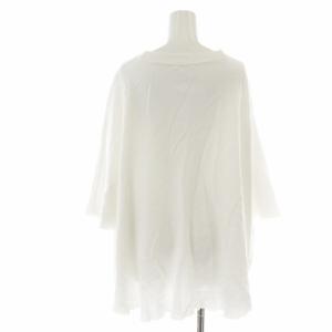 CLANE サーマルビッグTシャツ THERMAL BIG T/S カットソー ビッグシルエット 五分袖 F 白 ホワイト 16105-1051