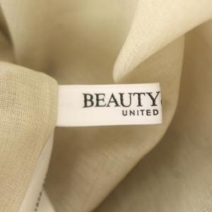 BEAUTY&YOUTH UNITED ARROWS 22SS ノースリーブ ワンピース パイル素材 ロング F 白 ホワイト