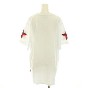 Max Mara ピュアコットンジャージーTシャツ カットソー クルーネック 半袖 ロゴプリント スパンコール装飾 タグ付き 保存箱付き S