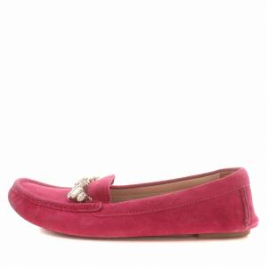 miumiu スリッポン スエード ビジュー ローファー 37 24cm ピンク /G