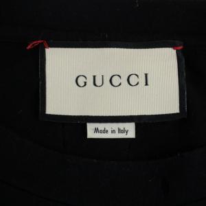 GUCCI Tシャツ USED加工 ロゴ XS ブラック