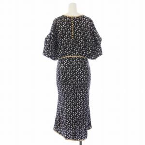Mame Kurogouchi Silk Pedicel Dress 2 ブラック MM20SS-DR006