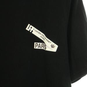 lucien pellat finet Tシャツ カットソー クルーネック 半袖 ロゴプリント L 黒 ブラック 白 ホワイト LPFT-023