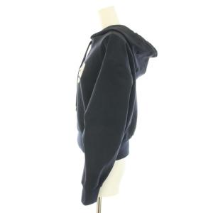 STELLA McCARTNEY プルオーバーパーカー 長袖 クロップド丈 ショート丈 ロゴプリント 36 S 紺 ネイビー