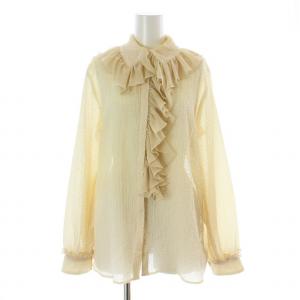 IENA 23SS ボリュームカラーブラウス 長袖 楊柳 フリル アイボリー 23051900867030 /KU