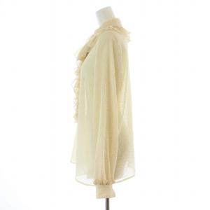 IENA 23SS ボリュームカラーブラウス 長袖 楊柳 フリル アイボリー 23051900867030 /KU