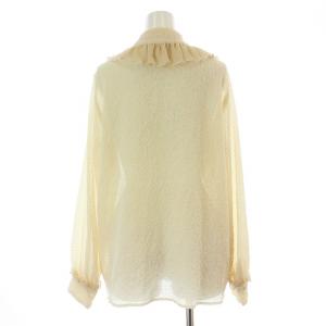 IENA 23SS ボリュームカラーブラウス 長袖 楊柳 フリル アイボリー 23051900867030 /KU