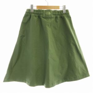 THE NORTH FACE ウォーターレジスタントチノスカート フレア ひざ丈 ミリタリー M カーキ NBW41834