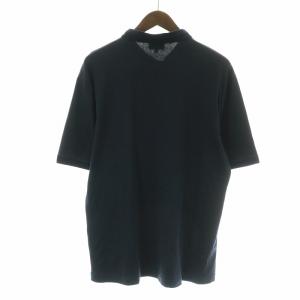 GIORGIO ARMANI ポロシャツ 半袖 ハーフボタン 54 XXL 紺 ネイビー
