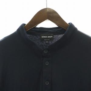 GIORGIO ARMANI ポロシャツ 半袖 ハーフボタン 54 XXL 紺 ネイビー