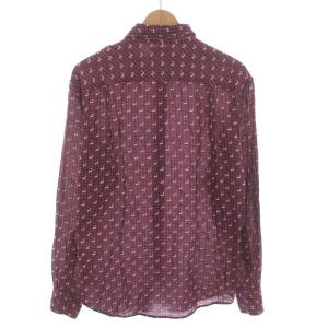 VIVIENNE WESTWOOD MAN シャツ チェック さくらんぼ柄 オーブ刺繍 長袖 44 S 赤 ボルドー 青 ブルー