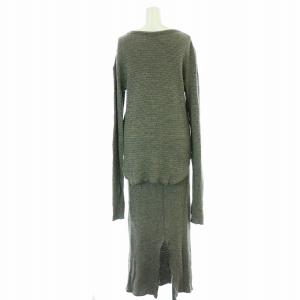 Plage 21AW YAKコン thermal プルオーバー スカート セットアップ 上下 ニット カットソー 長袖 タイトスカート