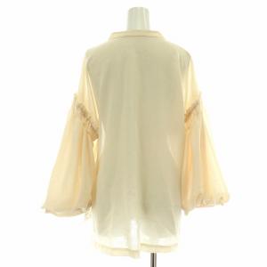 DAISY LIN 22年製 ブラウス 長袖 リボン ギャザー バルーンスリーブ 40 アイボリー