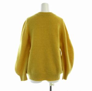Plage ニット セーター クルーネック 長袖 黄 イエロー