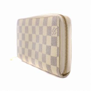 LOUIS VUITTON ダミエアズール ジッピーオーガナイザー 長財布 ラウンドファスナー 白 ホワイト N60012