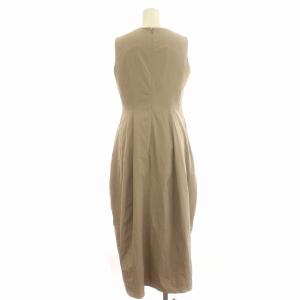 UNITED ARROWS MARW 22SS ワンピース ノースリーブ ストレッチ ロング 36 S グレージュ