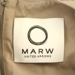 UNITED ARROWS MARW 22SS ワンピース ノースリーブ ストレッチ ロング 36 S グレージュ