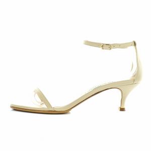 Nebuloni E. アンクルストラップサンダル レザー ヒール ビブラム 37 24.0cm ライトベージュ 6739