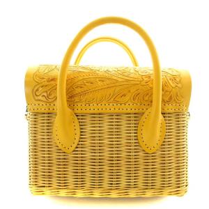 CARVING TRIBES カービングバスケットマエストラ Carving Basket MS カゴバッグ ハンド ショルダー 2way ラタン レザー