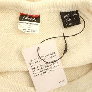 NANGA 23AW エコハイブリッドボックスロゴスウェットシャツ スウェット トレーナー ポケット付 XL アイボリー 白