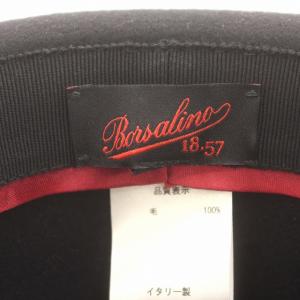 Borsalino フェルト 中折れ帽 ハット 59 黒 ブラック