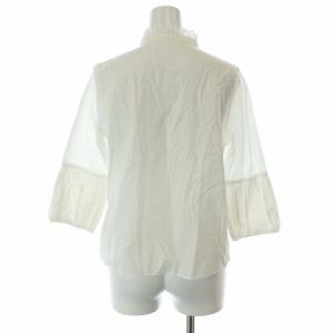 MACKINTOSH PHILOSOPHY MACKINTOSHPHILOSOPHY スタンドカラーシャツ ブラウス レース 七分袖 34 XS 白 ホワイト /KL