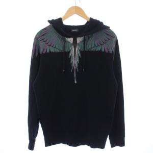 パーカー スウェット トレーナー プルオーバー 長袖 プリント XS 黒 ブラック