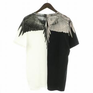 Marcelo Burlon Tシャツ 半袖 翼モチーフ XS 白 ホワイト 黒 ブラック