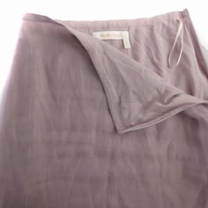 SEE BY CHLOE フレアスカート ミモレ ロング 変形 アシメ シアー シースルー 34 XS 紫 パープル /RO