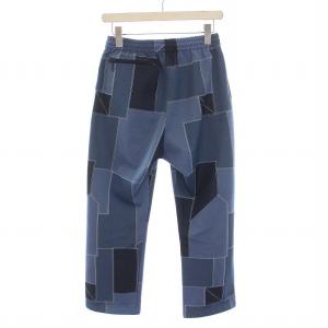 Needles トラックパンツ ポリジャガード パッチワーク XS 青 ブルー 紺 ネイビー IN198