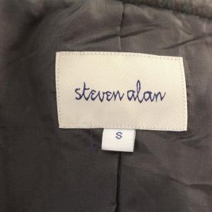 Steven Alan MELTON STAND FALL COLLAR COAT ウール コート スタンドカラー ロング S グレー