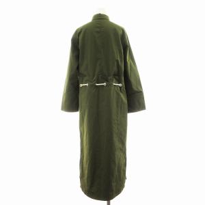 ADORE ドライツイルシャツワンピース ミモレ ロング スリット Iライン 長袖 38 M カーキ 5318140211