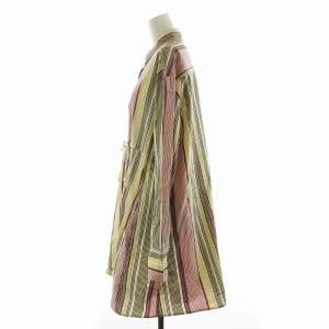 MAX&CO. シャツワンピース ミモレ ロング ストライプ 長袖 Iライン 44 M マルチカラー /NQ