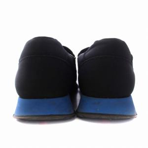 PRADA スリッポン シューズ ナイロン 7 26cm 黒 ブラック 青 ブルー 4D2805