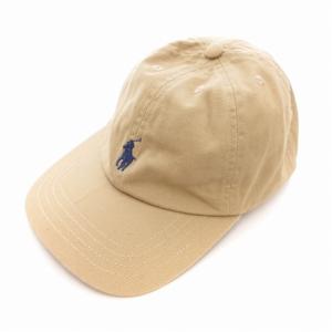 キャップ 帽子 ポニー ロゴ刺繍 ベージュ