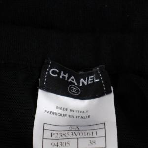 CHANEL 2004年製 タイトスカート ひざ丈 カシミヤ 38 M 黒 ブラック P23853V01611