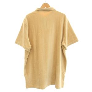 POLO RALPH LAUREN CLASSIC FIT ニットコーデュロイポロシャツ 半袖 ストレッチ カラーポニー 刺繍 ワンポイント XXL ベージュ