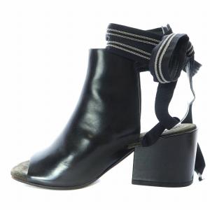 ブルネロクチネリ モニーレ装飾 ニット切替 レザー ブーツ 37