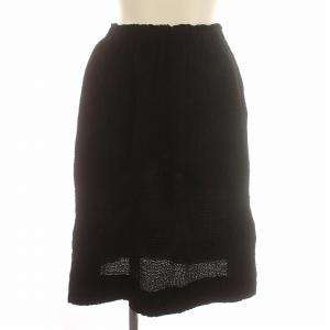 17AW フロッキーライン製品染め スカート フレアスカート ひざ丈 F 黒 ブラック