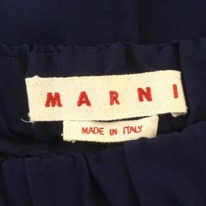 MARNI 19年 パンツ イージーパンツ スリム サイドステッチ 36 S ネイビー 紺