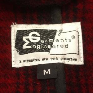 Engineered Garments ウールジャケット チェック スタンドカラー M 赤 レッド