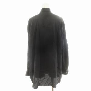 Acne Studios シャツ ブラウス 長袖 タイ付き 絹 シルク 34 XS 黒 ブラック