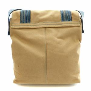 HUNTING WORLD ショルダーバッグ キャンバス ベージュ 青 ブルー