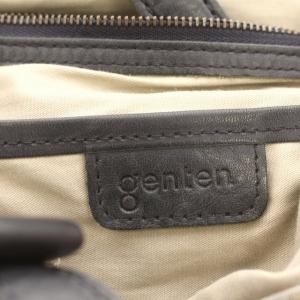genten トートバッグ キャンバス パッチ グレー