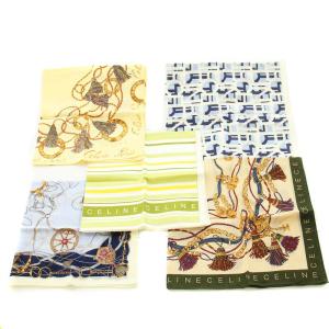 CELINE FENDI 17枚セット ハンカチ ロゴ マルチカラー